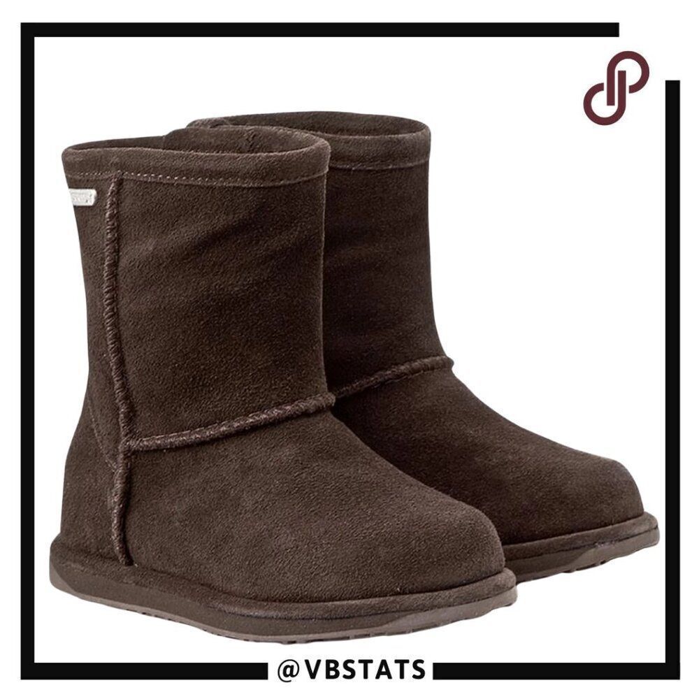 Emu Australia Brumby Lo Kids Midcalf‎ Boot in Brown Size 12 (Kids)